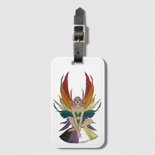 Non-binary Faerie Gepäckanhänger (Vorderseite Vertikal)