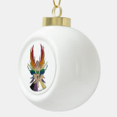 Non-binary Faerie Keramik Kugel-Ornament (Rechts)