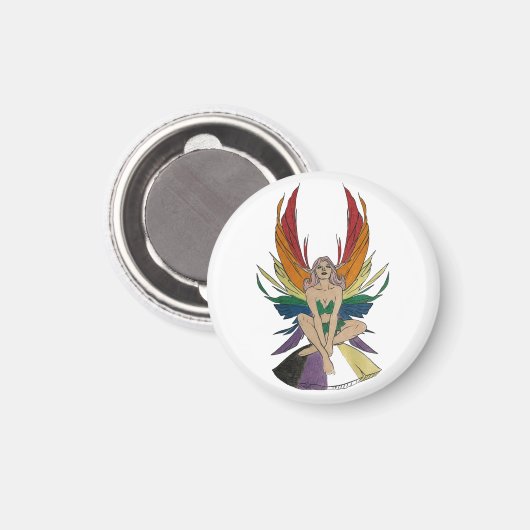 Non-binary Faerie Magnet (Vorderseite/Rückseite)