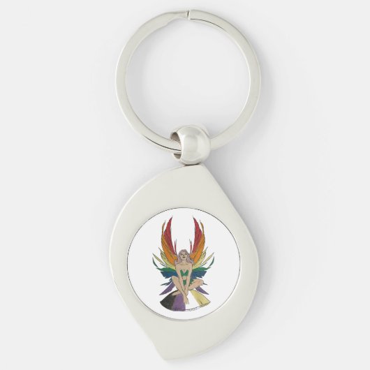 Non-binary Faerie Schlüsselanhänger (Vorderseite)