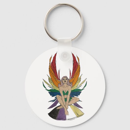 Non-binary Faerie Schlüsselanhänger (Vorderseite)