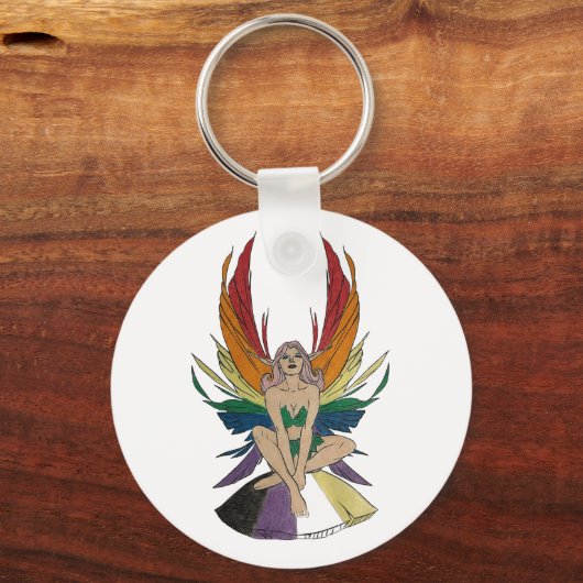 Non-binary Faerie Schlüsselanhänger (Rückseite)