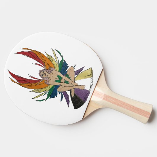 Non-binary Faerie Tischtennis Schläger (Seitenansicht)