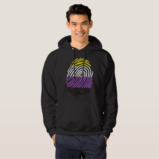 Non Binary Fingerprint Hoodie (Vorne ganz)