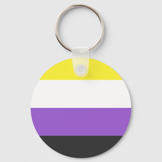 Non-Binary Flag Keyring Schlüsselanhänger (Vorderseite)
