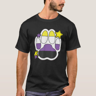 Non Binary Furry Paw LGBTQ Monat Gay Rights Prix T-Shirt