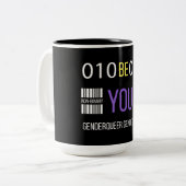 Non-Binary Genderqueer Happy Coffee Tasse (Vorderseite Links)