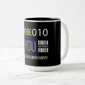Non-Binary Genderqueer Happy Coffee Tasse (VorderseiteRechts)