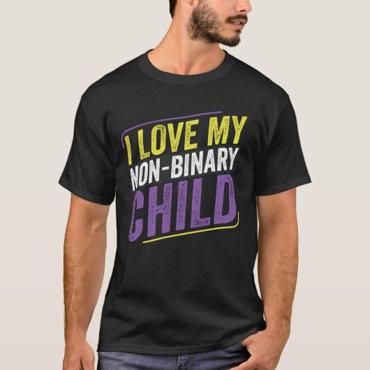 Non-Binary-I-Liebe meiner Non-Binary Child LGBT Mo T-Shirt (Vorderseite)