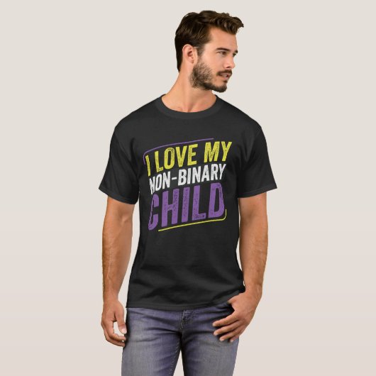 Non-Binary-I-Liebe meiner Non-Binary Child LGBT Mo T-Shirt (Vorne ganz)