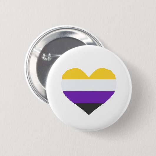 Non-Binary-Pride-Abzeichen Button (Vorne & Hinten)