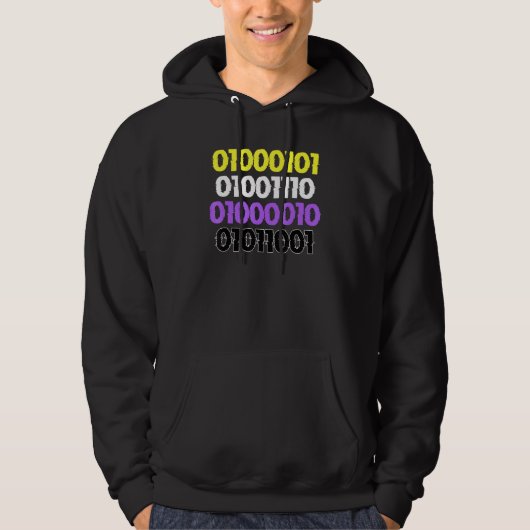 Non Binary Pride ENBY Number For LGBT Hoodie (Vorderseite)