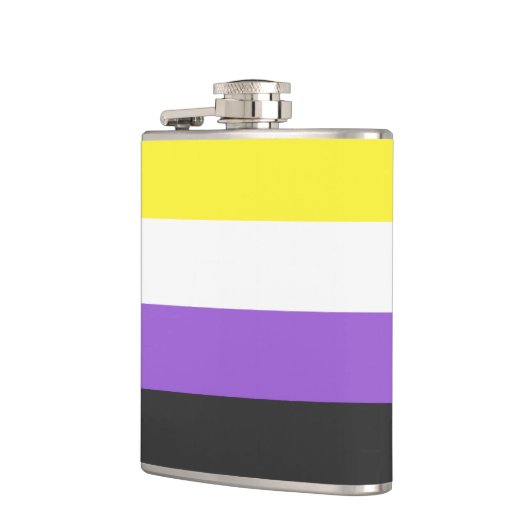 Non-Binary Pride flag Flachmann (Links)