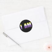 Non-Binary Pride I AM Classic Round Sticker (Umschlag)