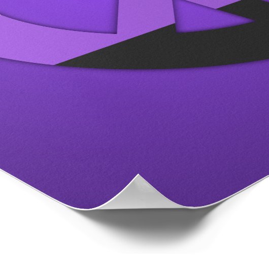 Non-Binary Pride peace sing Poster (Ecke)