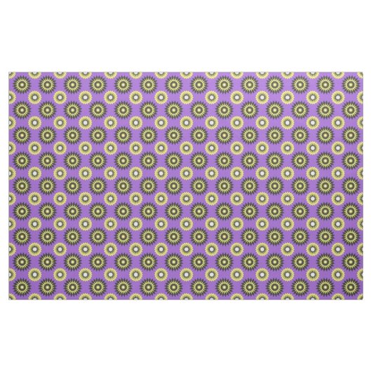 Non-Binary Pride seamless purple floral pattern Stoff (Fat Quarter (45,7 x 55,9 cm))