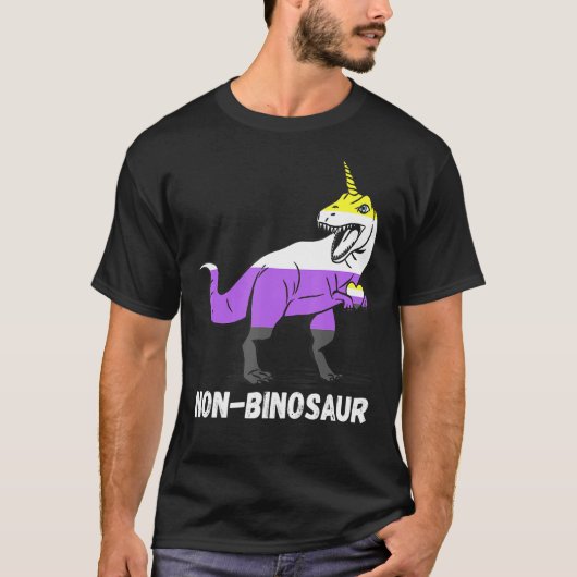 Non-Binary Rex Unicorn Lgbtq Nichtbinäre Flag Gesc T-Shirt (Vorderseite)