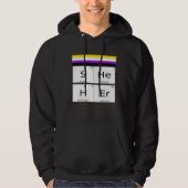Non-Binary SHEHER Gender Pronouns Preference Ident Hoodie (Vorderseite)