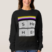 Non-Binary SHEHER Gender Pronouns Preference Ident Sweatshirt (Vorderseite)