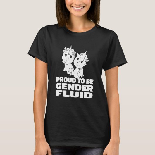 Non Binary Unicorn Pride Neutral - Genderless Gend T-Shirt (Vorderseite)