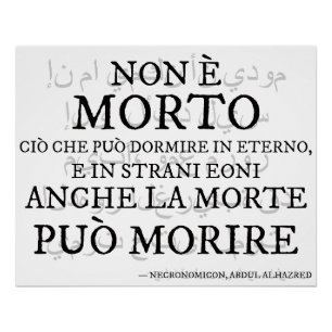 "Non è morto..." - Il verso del Necronomicon Poster