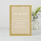 Non Foto Simple Savannah Green Wild Blume Save The Date (Stehend Vorderseite)