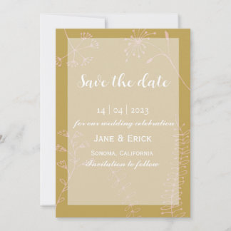Non Foto Simple Savannah Green Wild Blume Save The Date