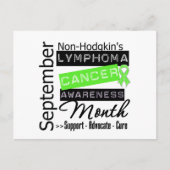 Non-Hodgkin-Lymphom-BEWUSSTSEIN Monat Postkarte (Vorderseite)