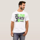 Non-Hodgkin-Lymphom Hoffnung Liebe Glaube T-Shirt (Vorne ganz)
