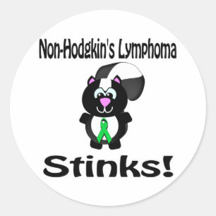 Non-Hodgkin-Lymphom stinkt Skunk-Bewusstsein Runder Aufkleber