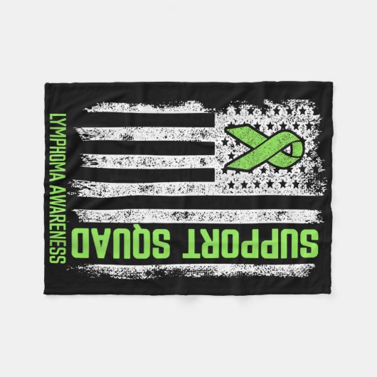 Non-hodgkin-Lymphom-Unterstützung Squad Lymphoma C Fleecedecke (Vorderseite (Horizontal))