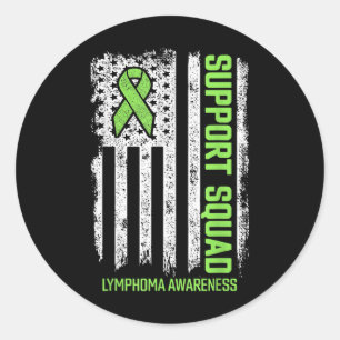 Non-hodgkin-Lymphom-Unterstützung Squad Lymphoma C Runder Aufkleber