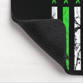 Non Hodgkin Lymphoma Flag Linse Green Ribbon Mousepad (Ecke)