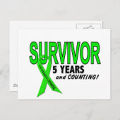 Non-Hodgkins Lymphom 5 Jahre Überleben Postkarte (Vorne/Hinten)