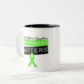 Non-Hodgkins Lymphom-Bewusstseins-Angelegenheiten Zweifarbige Tasse (Vorderseite Links)