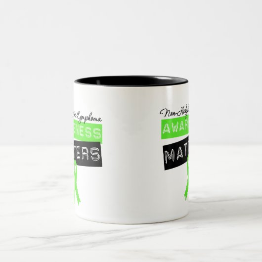 Non-Hodgkins Lymphom-Bewusstseins-Angelegenheiten Zweifarbige Tasse (Mittel)