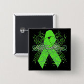 Non-Hodgkins Lymphom Blüh Hope Faith Cure Button (Vorne & Hinten)