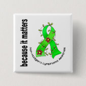 Non-Hodgkins Lymphom-Blumen-Band 3 Button (Vorderseite)