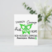 Non-Hodgkins Lymphom Celtic Butterfly 3 Postkarte (Stehend Vorderseite)