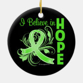 Non-Hodgkins Lymphom Ich glaube an Hoffnung Keramikornament (Hinten)