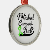 Non-Hodgkins Lymphom Krebs I Kickter Hintern Ornament Aus Metall (Rechts)