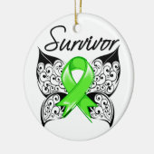 Non-Hodgkins Lymphom Survivor Butterfly Keramik Ornament (Links)