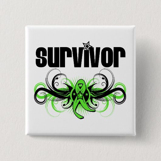 Non-Hodgkins Lymphom Survivor Wing Emblem Button (Vorderseite)