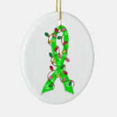 Non-Hodgkins Lymphom-Weihnachtslicht-Band Keramik Ornament (Rechts)
