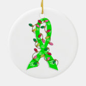 Non-Hodgkins Lymphom-Weihnachtslicht-Band Keramik Ornament (Hinten)