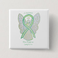 Non-Hodgkins Lymphoma Angel Lime Green Ribbon Butt