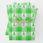 Non-Hodgkin's Lymphoma Awareness Plaid Lime Green Geschenkpapier Set (Beispiel)