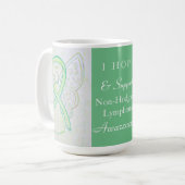 Non-Hodgkins Lymphoma Awareness Ribbon Angel Tasse (Vorderseite Links)