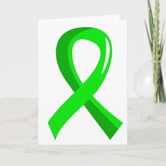 Non-Hodgkin's Lymphoma Lime Green Ribbon 3 Karte (Vorderseite)