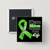 Non-Hodgkins Lymphoma Ribbon Hero in My Life Button (Vorne & Hinten)